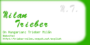 milan trieber business card