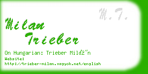 milan trieber business card